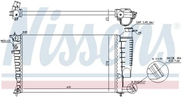 NISSENS 61313 Радиатор в наличии Запорожье