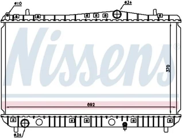 Радиатор основной 61664 NISSENS