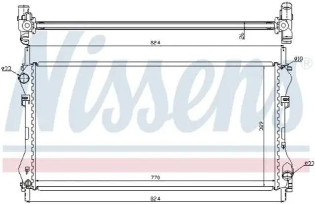 Радиатор водяной 62046A NISSENS