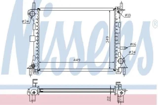 NISSENS 62074 Радиатор в наличии Днепр