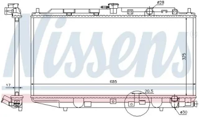 Радиатор основной 62276 NISSENS