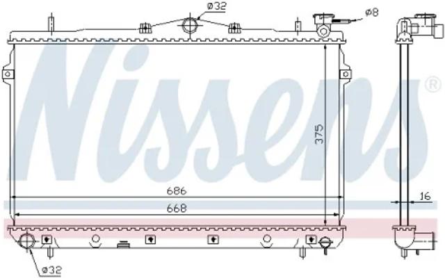62298 NISSENS Радиатор купить в Тернополь