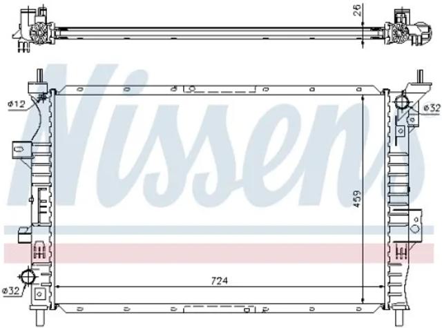 Радиатор водяной 62357 NISSENS