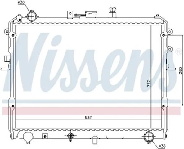 Радиатор водяной 62381 NISSENS