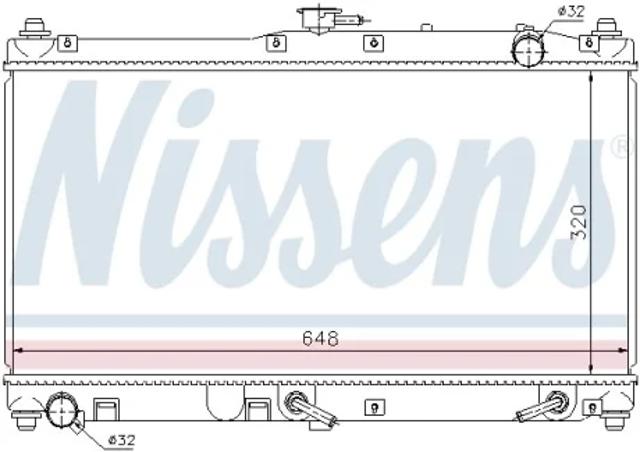 62467 NISSENS Радиатор охлаждения двигателя купить в Павлоград
