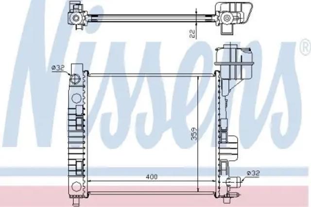 Радиатор основной 62663 NISSENS