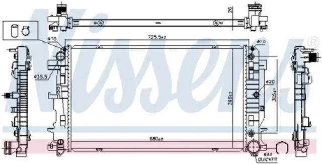 Радиатор основной 627062 NISSENS