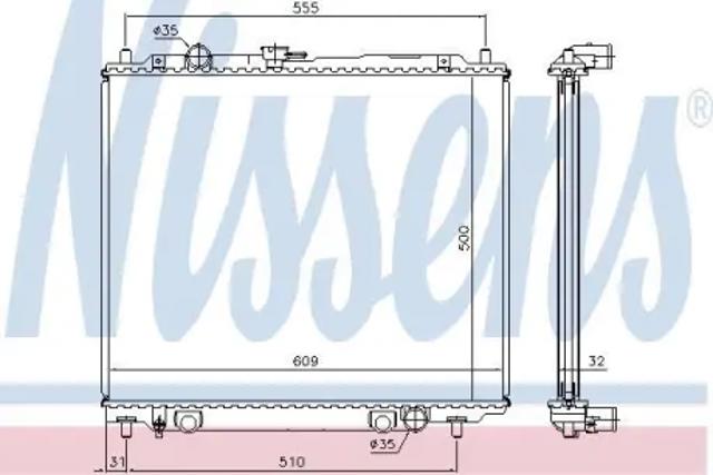 Радиатор 62801 NISSENS