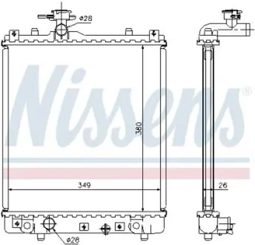 Радиатор охлаждения 63014A NISSENS