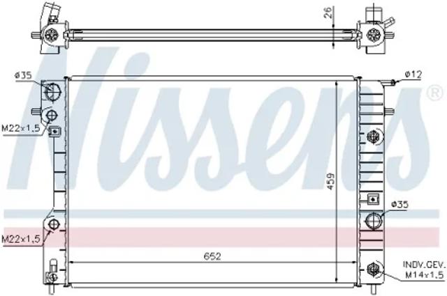 NISSENS 63072A Радиатор в наличии Ирпень