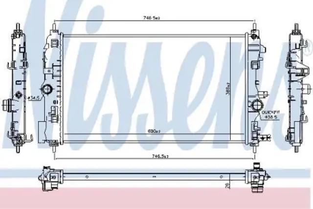 NISSENS 630763 Радиатор в наличии Украина