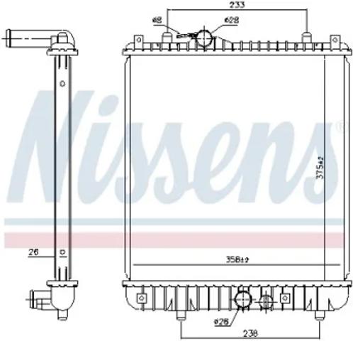 Радиатор охлаждения 630787 NISSENS