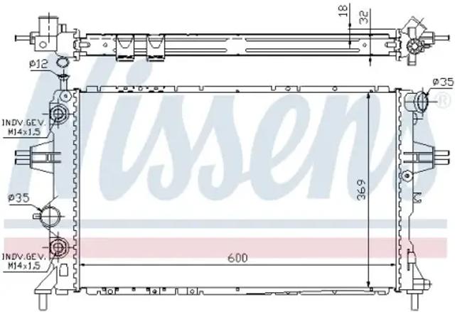 Радиатор водяной 63247A NISSENS