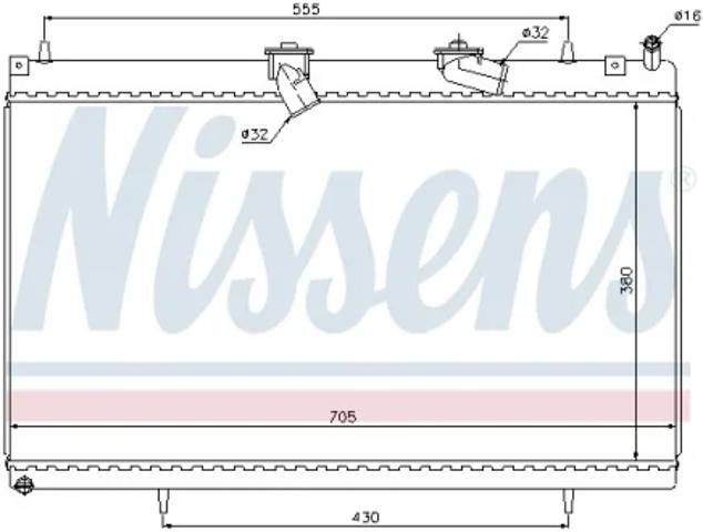 63619 NISSENS Радиатор охлаждения двигателя купить в Черновцы