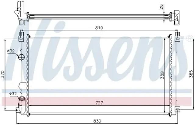 NISSENS 63824A Радиатор охлаждения двигателя в наличии Львов