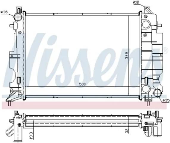 Радиатор охлаждения 64037A NISSENS
