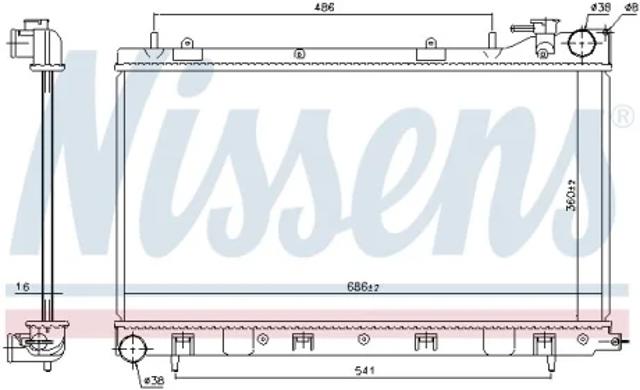 Радиатор охлаждения 64122 NISSENS