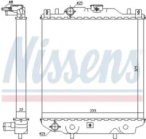 Радиатор системы охлаждения двигателя 64174A NISSENS