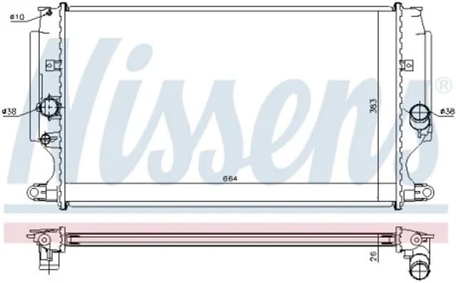 Радиатор охлаждения 64693 NISSENS