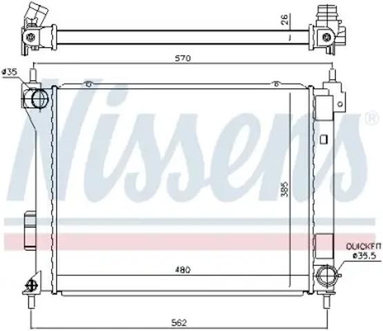 Радиатор основной 67615 NISSENS