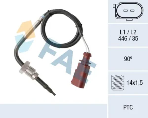 Датчик температуры отработавших газов перед сажевым фильтром 68011 FAE