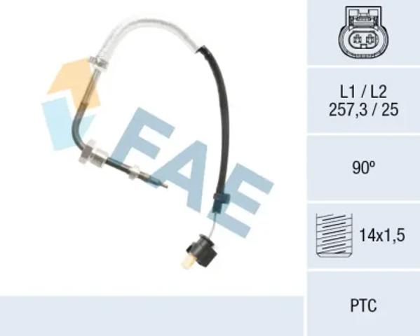 Датчик температуры отработавших газов (ОГ), перед турбиной 68031 FAE