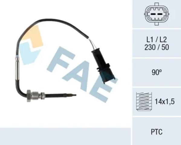 Датчик температуры отработавших газов после сажевого фильтра 68075 FAE