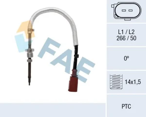 Датчик температуры выхлопных газов перед сажевым фильтром 68083 FAE