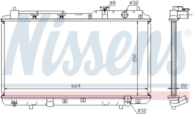 68101A NISSENS Радиатор охлаждения двигателя купить в Сумы