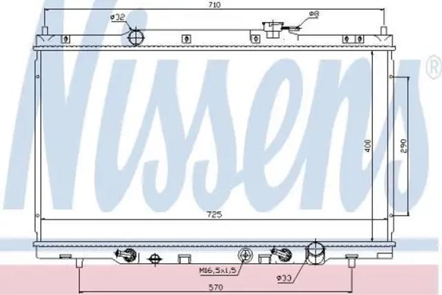 Радиатор охлаждения 68106 NISSENS