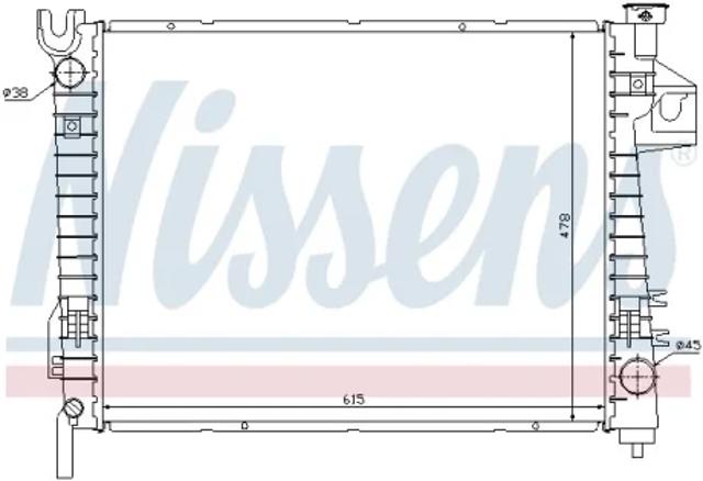 Радиатор охлаждения 69018 NISSENS