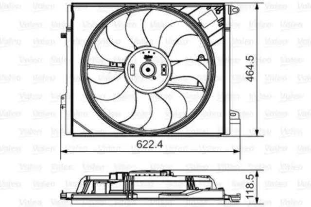 VALEO 696882 Диффузор радиатора охлаждения, в сборе с мотором и крыльчаткой в наличии Полтава