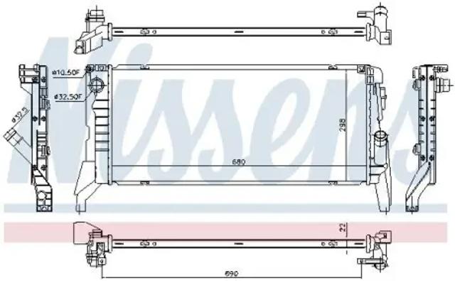 Радиатор основной 69711 NISSENS