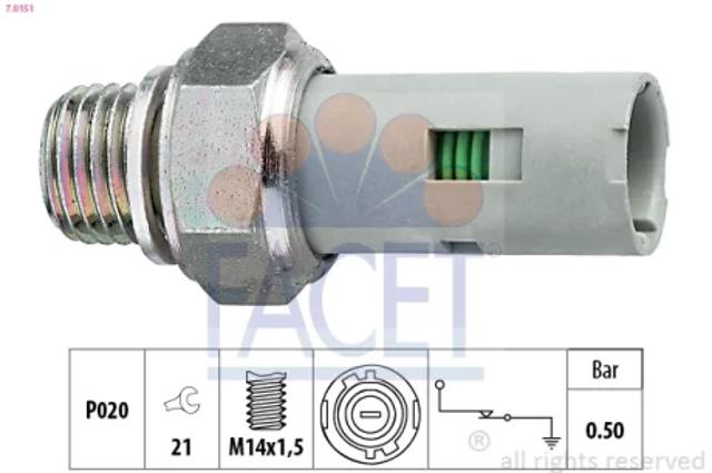 Датчик давления масла двигателя 70151 FACET