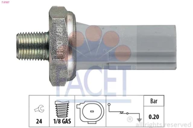 Датчик давления масла двигателя 70187 FACET