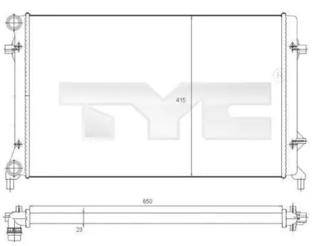 Радиатор 7020025 TYC