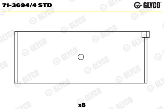 Вкладыши шатунные STD 7136944STD GLYCO