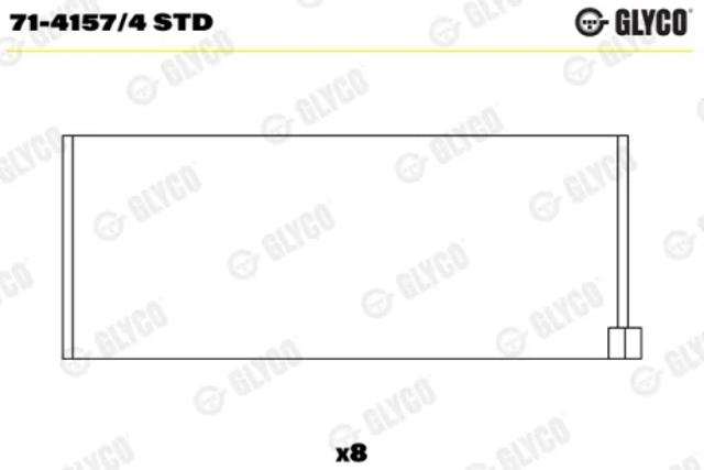 Вкладыши шатунные STD 7141574STD GLYCO