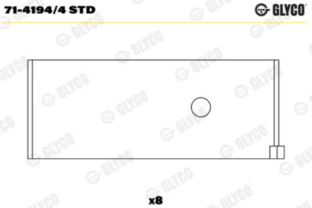 Вкладыши шатунные STD 7141944STD GLYCO