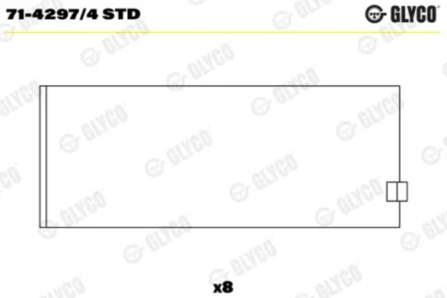 Шатунные вкладыши коленвала 7142974STD GLYCO