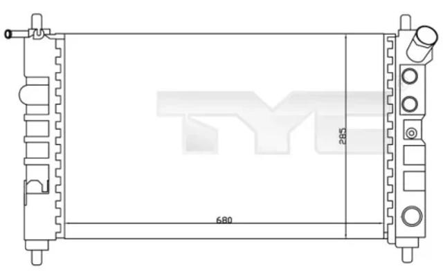 Радиатор охлаждения 7250005 TYC