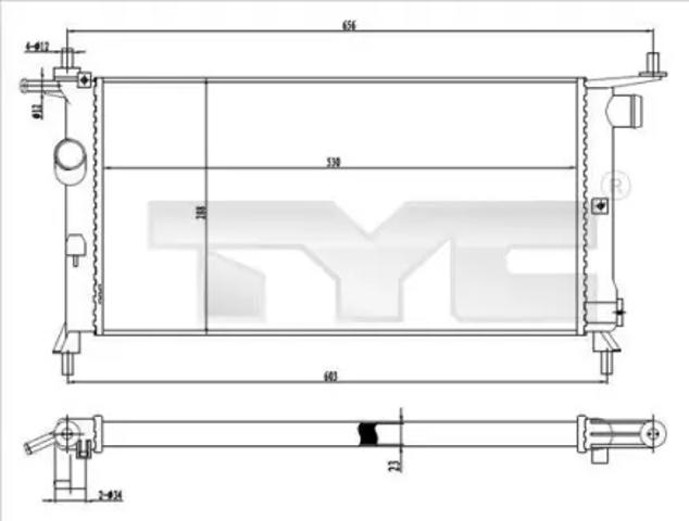 7250020 TYC Радиатор купить в Черновцы