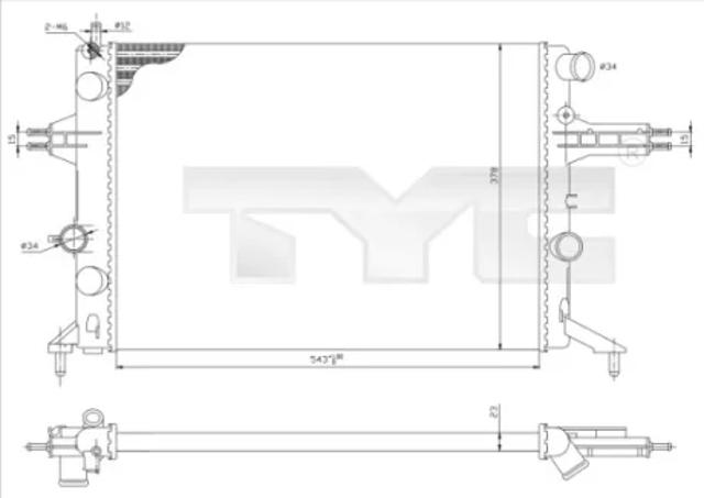 Радиатор основной 7250021 TYC