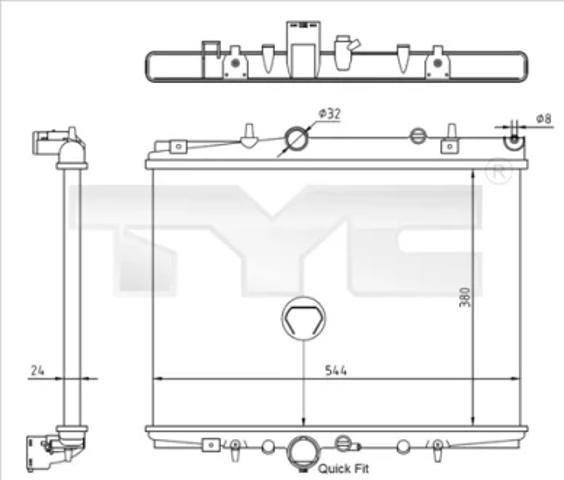Радиатор 7260018R TYC