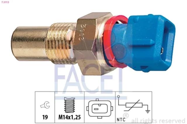 Датчик указателя температуры охлаждающей жидкости 73113 FACET