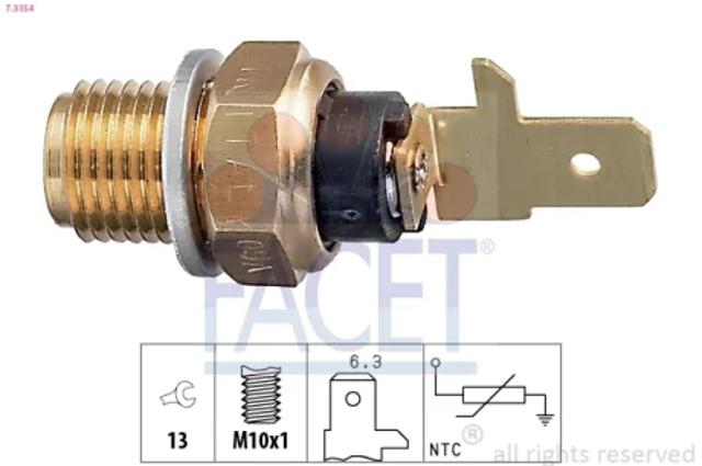 Датчик температуры масла двигателя 73154 FACET