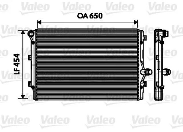 Радиатор водяной 734333 VALEO