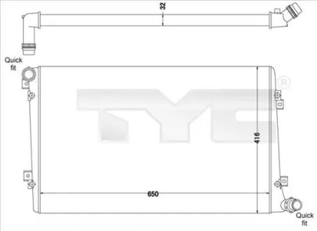 TYC 7370063R Радиатор в наличии Ирпень