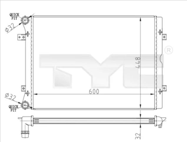 Радиатор основной 7370067R TYC