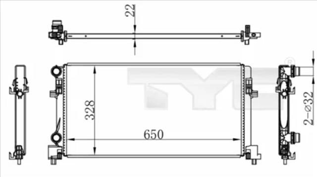 Радиатор охлаждения 7370073 TYC